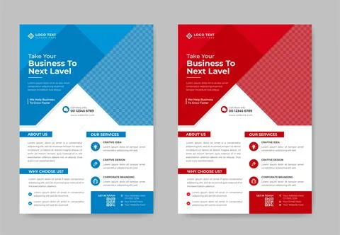 Corporate flyer template or Creative digital marketing agency flyer templat.. Stock Illustration