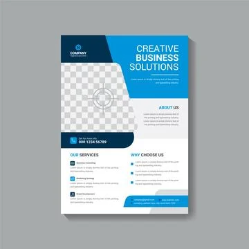 Corporate flyer template vector design Stock Illustration