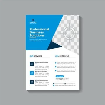 Corporate flyer template vector design Stock Illustration