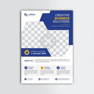 Corporate flyer vector template design with good looking Illustrazione stock
