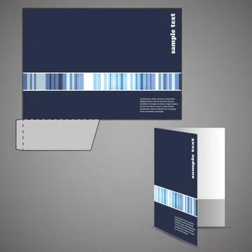 Corporate folder with die cut design Stock Illustration