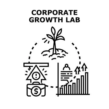 Corporate growth lab concept developing successful business strategy Stock-Illustration