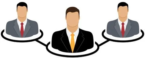 Corporate hierarchy concept Stock Illustration