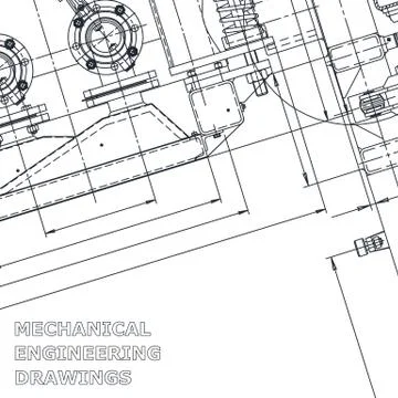 Corporate Identity. Blueprint. Vector engineering illustration. Computer aide Stock Illustration
