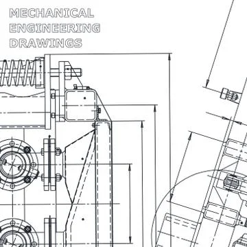 Corporate Identity. Blueprint. Vector engineering illustration. Computer aide Stock Illustration