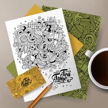 Corporate Identity Cafe vector set Stock Illustration