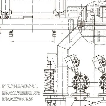 Corporate Identity. Computer aided design systems. Blueprint, scheme, plan, s Stock Illustration