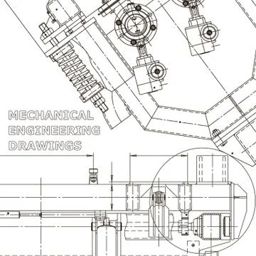 Corporate Identity. Computer aided design systems. Instrument-making drawings Stock Illustration