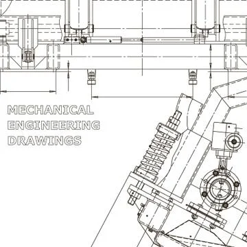 Corporate Identity. Computer aided design systems. Instrument-making drawings Stock Illustration