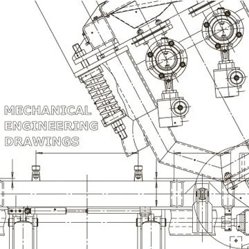 Corporate Identity. Computer aided design systems. Instrument-making drawings Stock-Illustration
