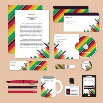 Corporate Identity Designs Stock Illustration