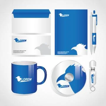 Corporate identity elements Illustrazione stock
