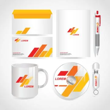 Corporate identity elements Stock Illustration