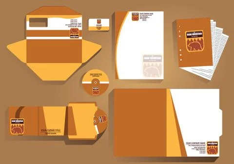 Corporate Identity Elements Illustrazione stock