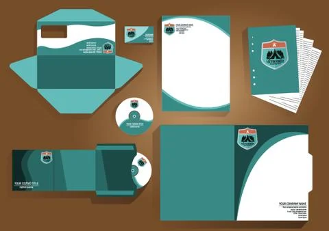 Corporate Identity Elements 스톡 일러스트