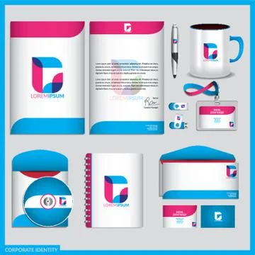 Corporate Identity Elements 스톡 일러스트