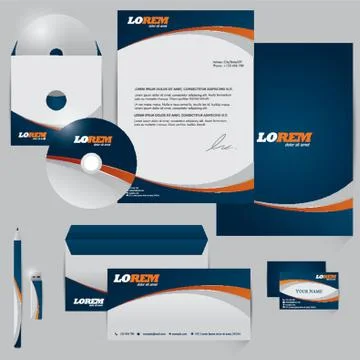 Corporate Identity Elements 스톡 일러스트