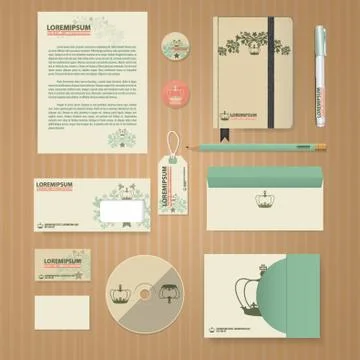 Corporate Identity Elements 스톡 일러스트