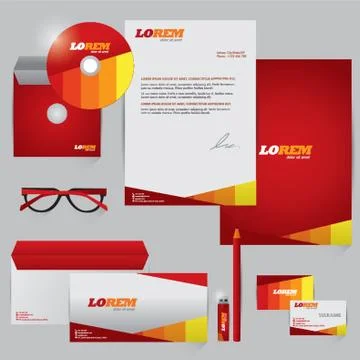 Corporate Identity Elements Illustrazione stock