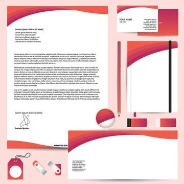Corporate Identity Elements Illustrazione stock
