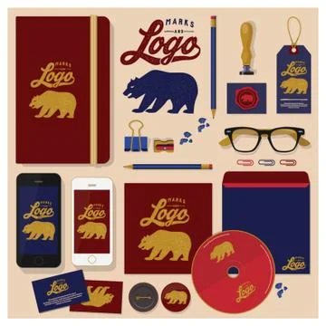 Corporate Identity Elements Illustrazione stock