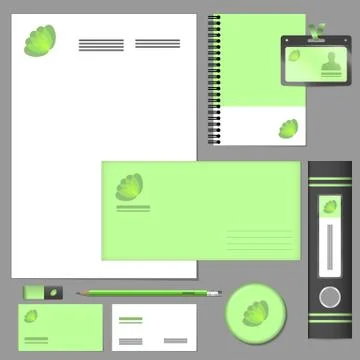 Corporate identity elements mockup Stock-Illustration