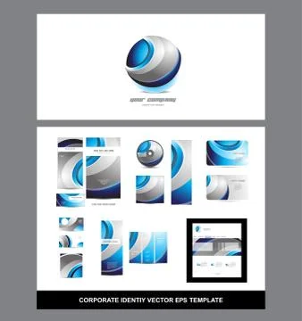 Corporate identity logo vector Stock Illustration