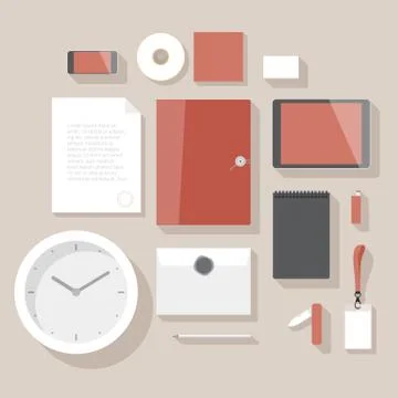 Corporate identity mock-up Иллюстрация