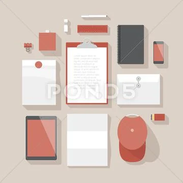 Corporate identity mock-up Stock Illustration