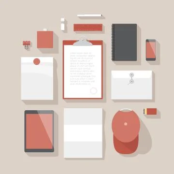 Corporate identity mock-up Иллюстрация