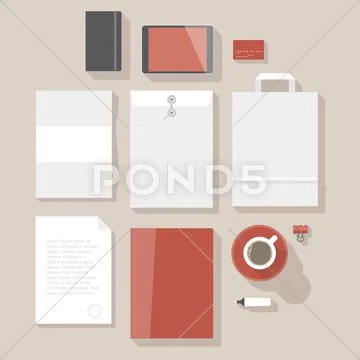 Corporate identity mock-up Stock Illustration