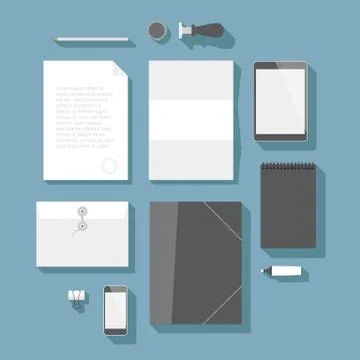 Corporate identity mock-up Stock Illustration