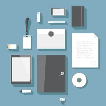 Corporate identity mock-up Stock Illustration