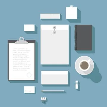Corporate identity mock-up Stock Illustration