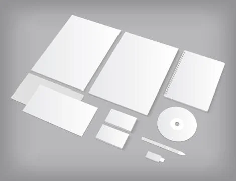 Corporate identity set template. Ready for your design Stock Illustration