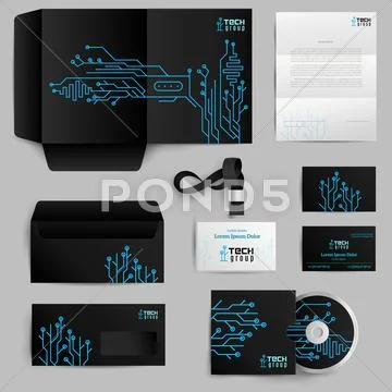 Corporate Identity Technology Pattern Stock Illustrationen