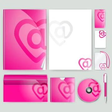 Corporate identity template with color elements. Vector company business styl Stockillustratie