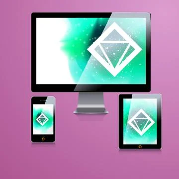 Corporate identity template with color elements. Vector company business styl Stock Illustration