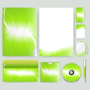 Corporate identity template with color elements. Vector company business styl Illustrazione stock