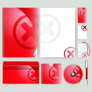 Corporate identity template with color elements. Vector company business styl Stockillustratie