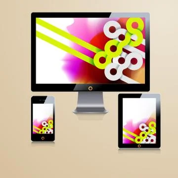 Corporate identity template with color elements. Vector company business styl Stock Illustration