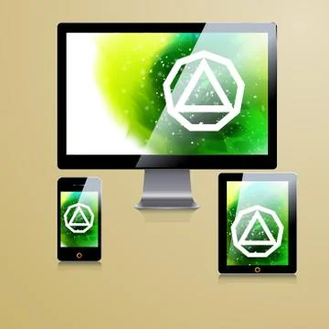 Corporate identity template with color elements. Vector company business styl Stock Illustration