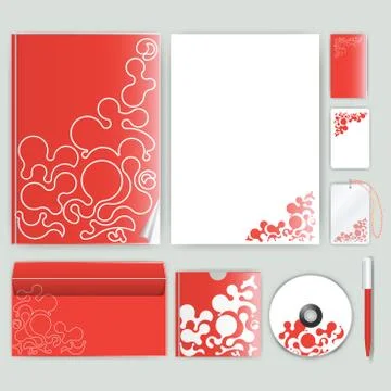 Corporate identity template with color elements. Vector company business styl Stock Illustration