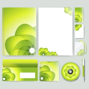 Corporate identity template with color elements. Vector company business styl Illustrazione stock