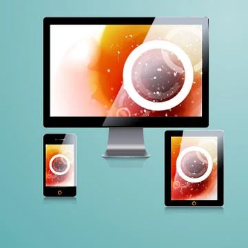 Corporate identity template with color elements. Vector company business styl Stock Illustration