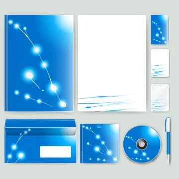 Corporate identity template with color elements. Vector company business styl イラスト素材