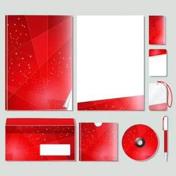 Corporate identity template with color elements. Vector company business styl Stock Illustration