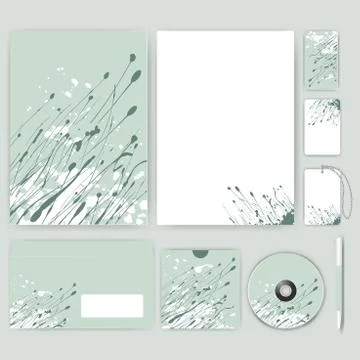 Corporate identity template with color elements. Vector company business styl 库存插图