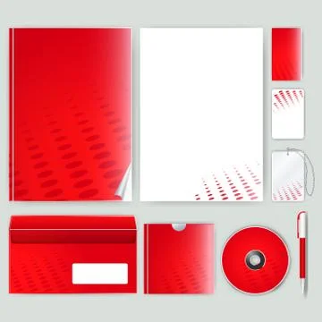 Corporate identity template with color elements. Vector company business styl Stock Illustration