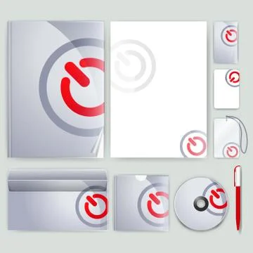 Corporate identity template with color elements. Vector company business styl Illustrazione stock